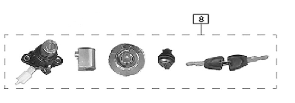 Ignition | Fuel Cap | Lock Set